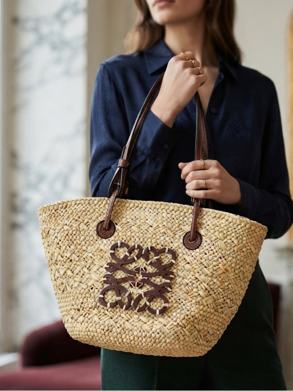 LOEWE Straw Tote Bag